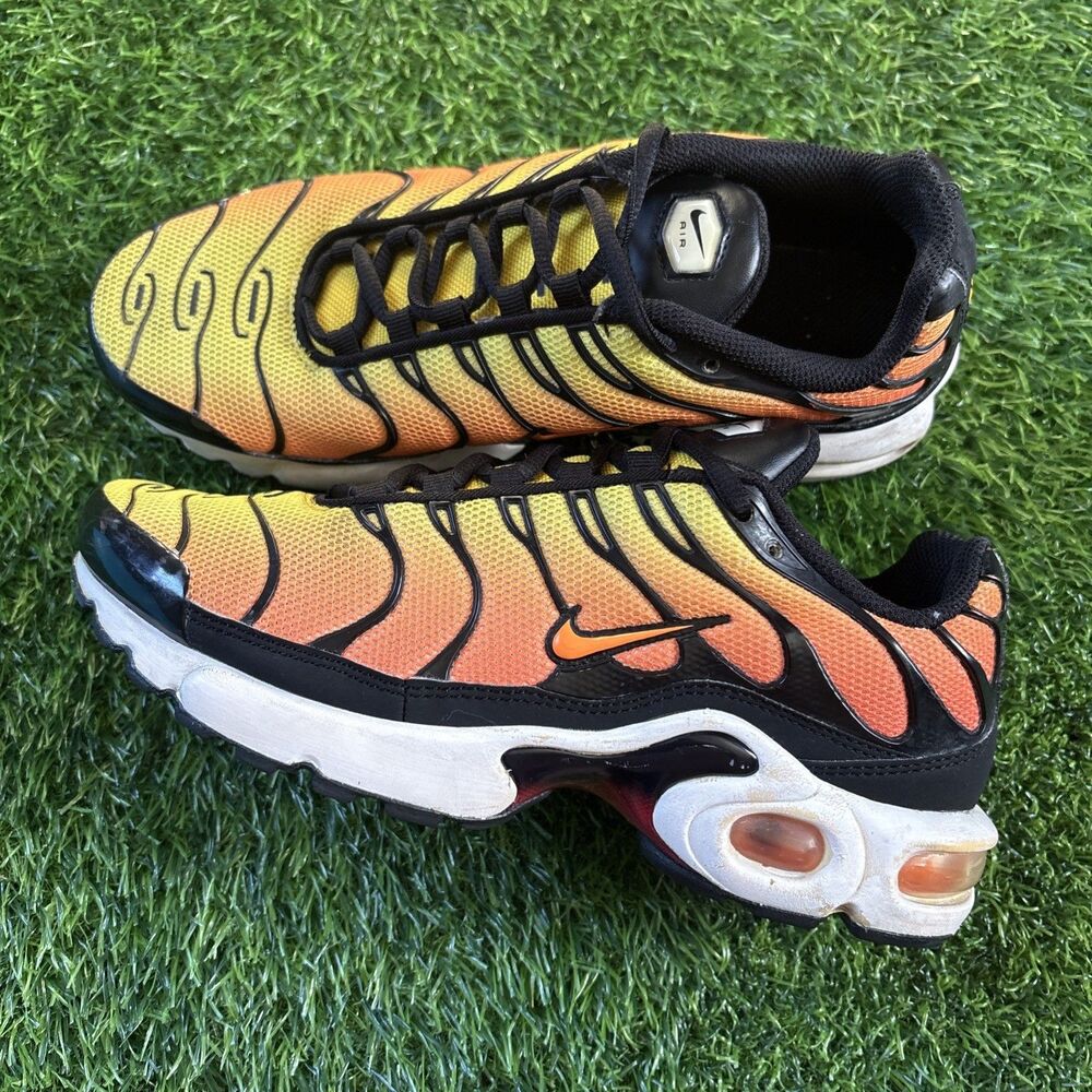 Nike Air Max Plus TN GS Sunset Tiger Orange Sneakers 655020-781 Youth Size 6.5Y